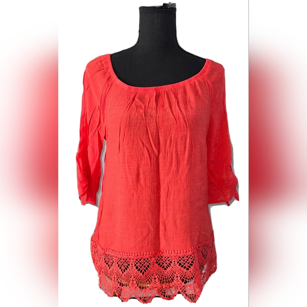 Bobeau Top Women's Shirt NWOT, Size: L Color: Rust